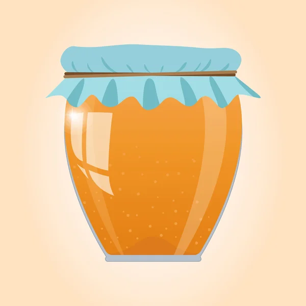 Vettore barattolo di miele — Vettoriale Stock