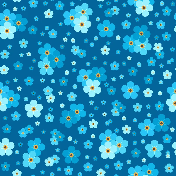 Naadloze patroon met forget-me-not bloemen — Stockvector