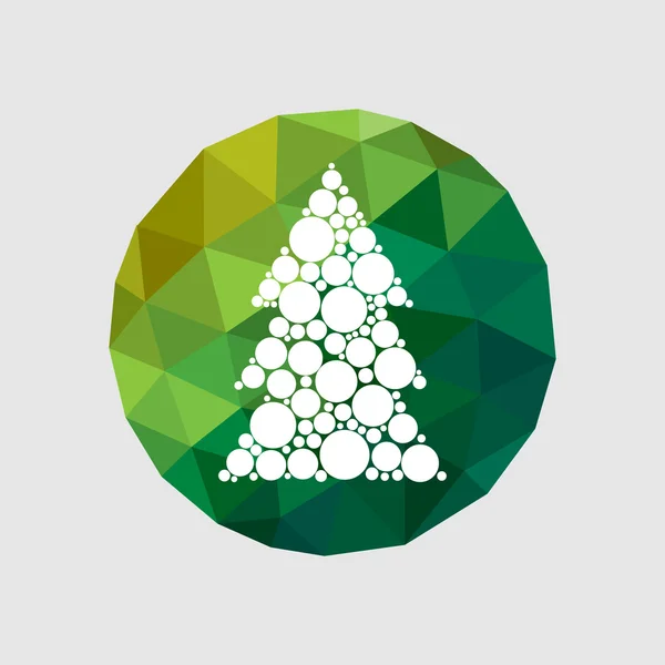 Noël et nouvel an icônes en épicéa dans un style moderne — Image vectorielle