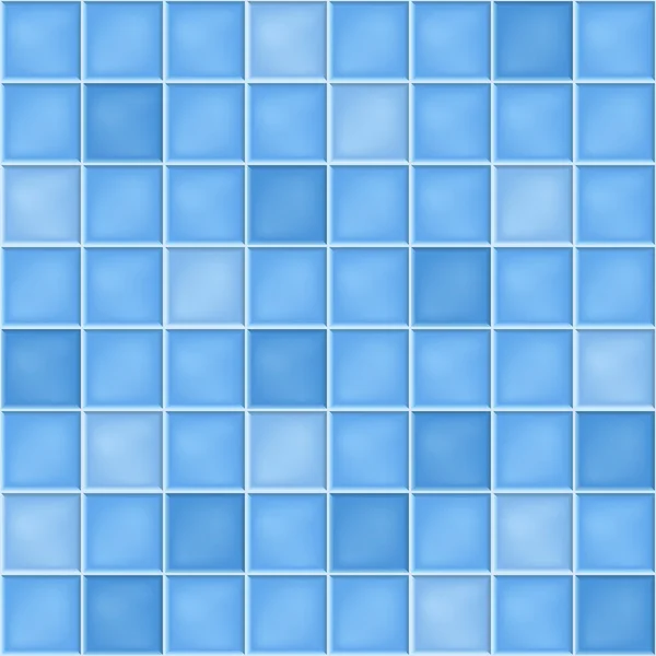 Vecteur fond sans couture avec des carreaux de mosaïque bleue — Image vectorielle