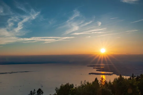 Sunset Lake Constance Bregenz — Stock Photo, Image