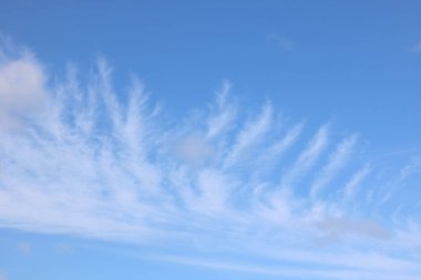 Kopyalama alanı ile yumuşak bulut oluşumlu çekici mavi gökyüzü arkaplanı