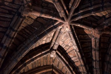 10 Haziran 2021 - Chester UK: Chester Katedrali 'nin içi tavanlı