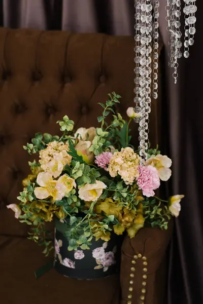 Luxurious Bouquet Flowers Interior Decor House — Stock Photo, Image