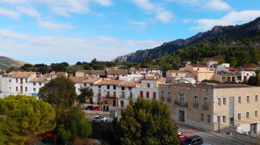 İspanya Alicante 'deki Beniali köyünün hava manzarası