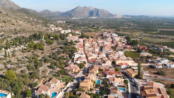 Spanya Alicante Deki Tormos Köyünün Hava Görüntüsü — Stok fotoğraf