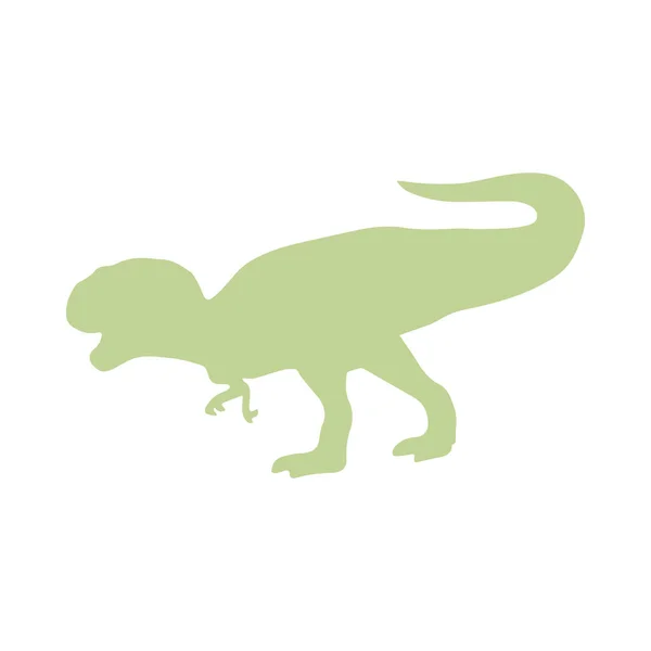 Silhueta Dinossauro Tyrannosaurus Rex Grande Réptil Carnívoro Antigo Extinto Jurássico —  Vetores de Stock