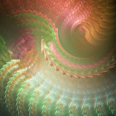 renkli fraktal desen, yaratıcı grafik tasarım için dijital sanat