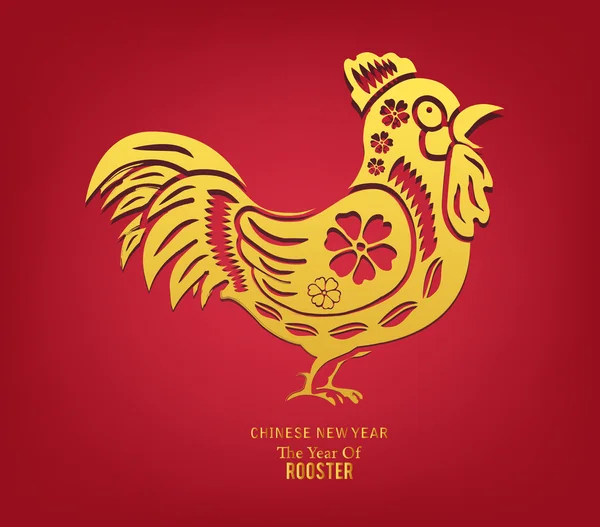 Tribal rooster illustration. — Stock Vector