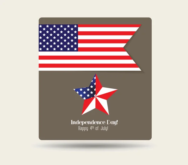 Amerikaanse vlag voor onafhankelijkheidsdag. — Stockvector