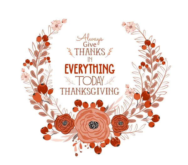Thanksgiving Day greeting card. — Stock Vector
