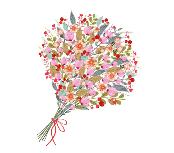 Aquarel bloemen boeket — Stockvector