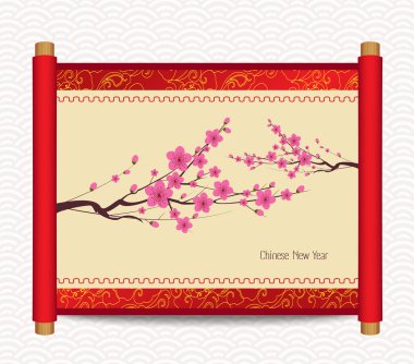  Yeni yıl kartı çiçeği ile