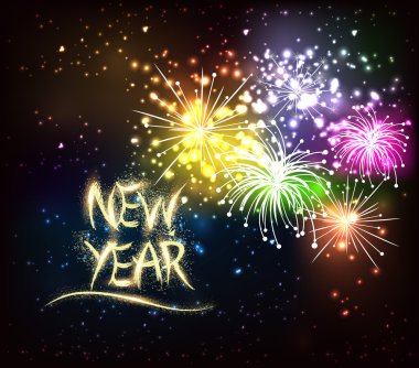 Tatil illüstrasyon havai fişek 