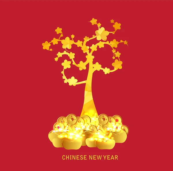 Nouvel an chinois carte — Image vectorielle