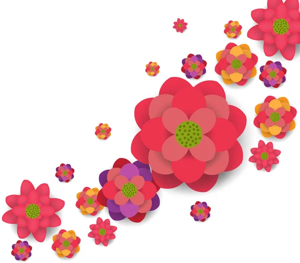 Diseño de flores en flor — Vector de stock