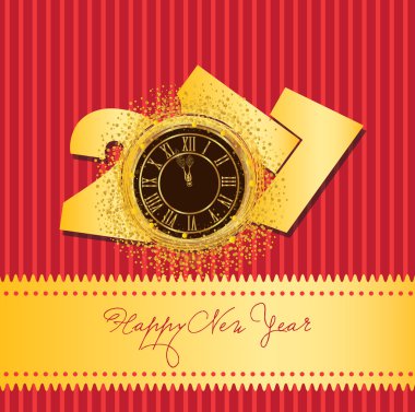  Mutlu yıllar tebrik kartı.