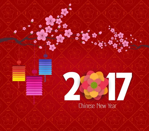 Jaar van de Haan-ontwerp voor Chinees Nieuwjaar viering — Stockvector