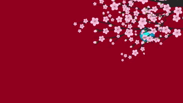 グリーティングカード チラシ 招待状のための赤い背景のOxデザインの中国の旧正月2021 — ストック動画
