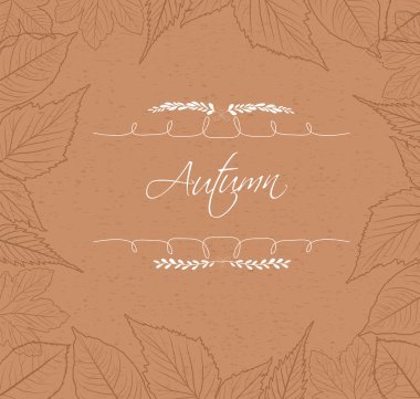 sınır arka plan retro sonbahar yaprakları