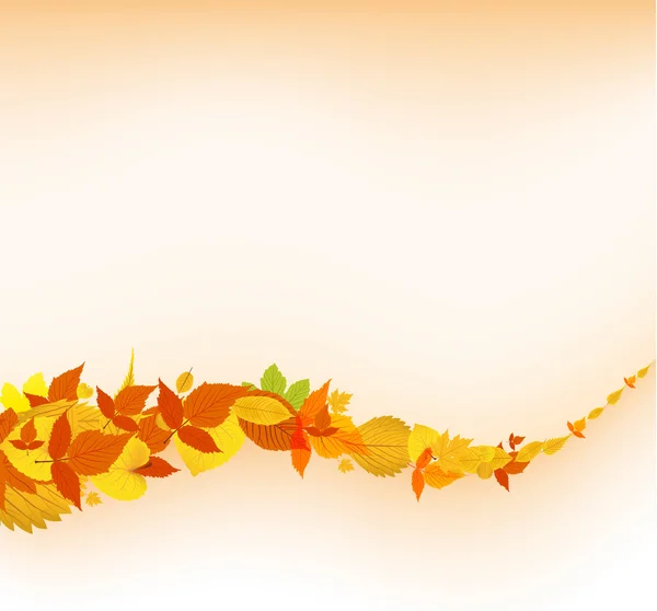 Autumn fall leaves background — Stock Vector