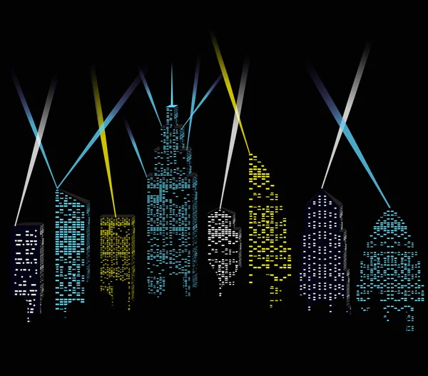 Luces de ciudad — Vector de stock