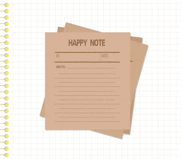 Happy notes rétro — Image vectorielle