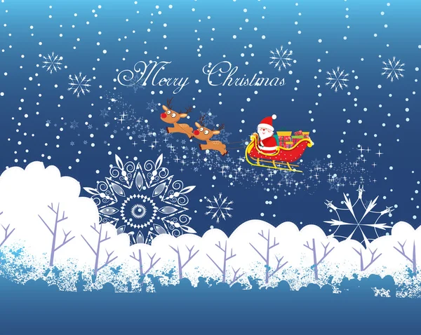 Christmas Card with Santa Claus — Stock Vector