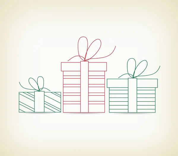 Set di schizzi di regali di Natale per il design — Vettoriale Stock