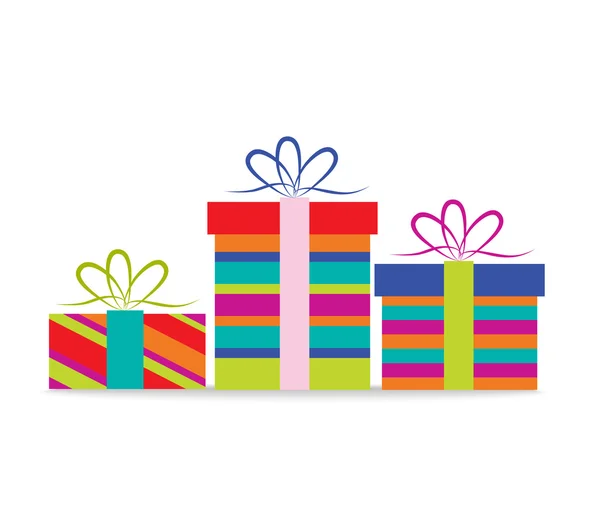 Set of christmas gifts for design — Stock Vector