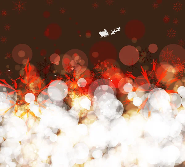 Kerstmis en gelukkig Nieuwjaar abstract sneeuwvlokken achtergrond — Stockvector
