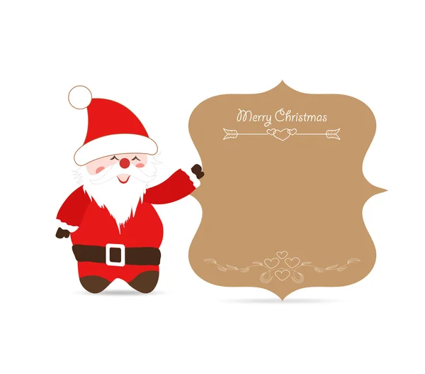 Papai Noel cartão de saudação retro — Vetor de Stock