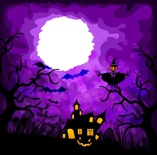 Фиолетовый фон Хэллоуина — стоковый вектор