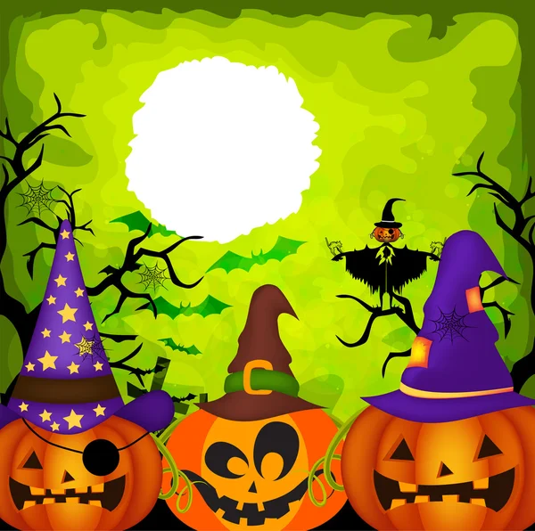 Halloween pompoen achtergrond — Stockvector