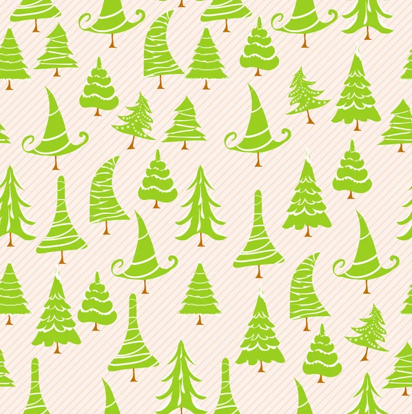 圣诞节树图标无缝模式 — 图库矢量图片