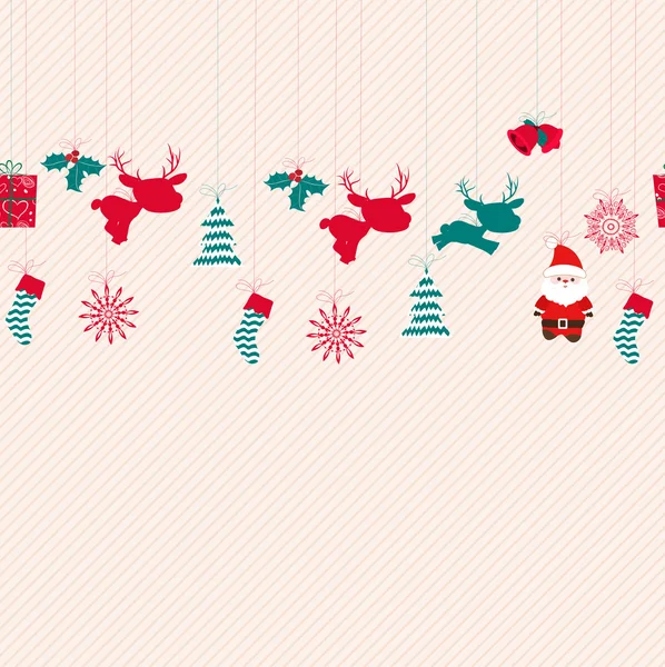 Christmas icons seamless pattern — Stock Vector