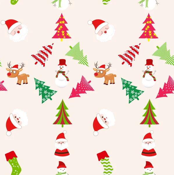 Χριστούγεννα απρόσκοπτη μοτίβο με δέντρα — Διανυσματικό Αρχείο