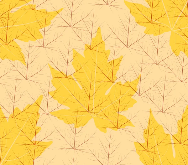 Autumn leaves seamless pattern — Stock Vector