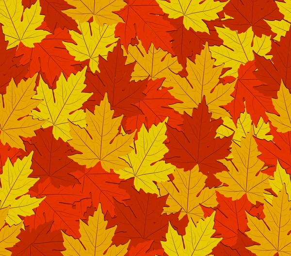 Autumn maple leaves seamless pattern — Stock Vector