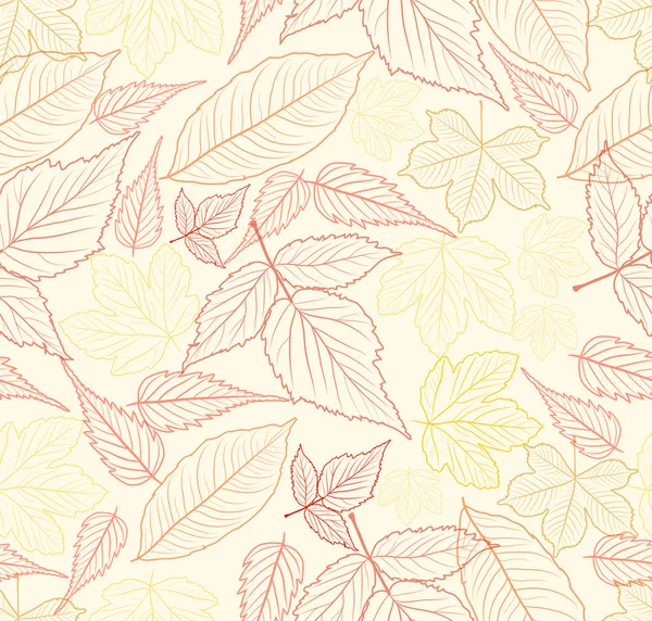 Płynny wzór z jesiennymi liśćmi — Wektor stockowy