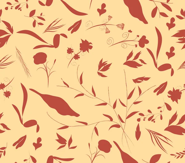 Seamless seamless pattern autumn leaves — Stock Vector
