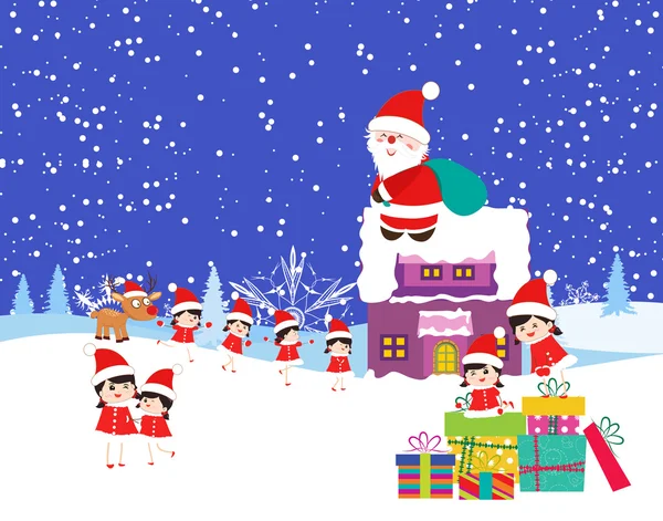 Dibujos animados Navidad — Archivo Imágenes Vectoriales