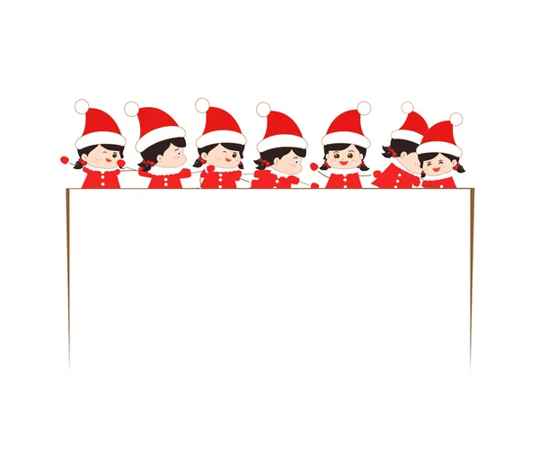 Banner de Navidad para niños — Vector de stock