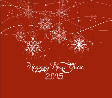 Mutlu yeni yıl doodle kar taneleri