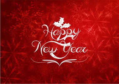 mutlu yeni yıl tipografi