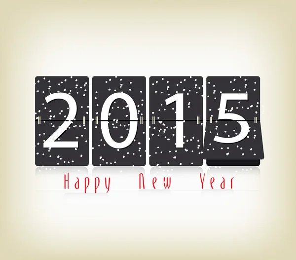 Happy New Year 2015 clock design — Stock Vector