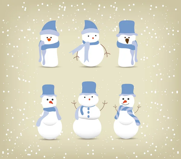 Snowman elements — Stock Vector