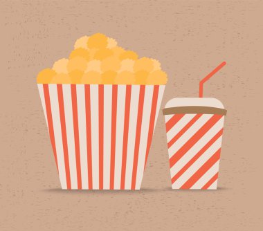 Patlamış mısır ve kola saman ile