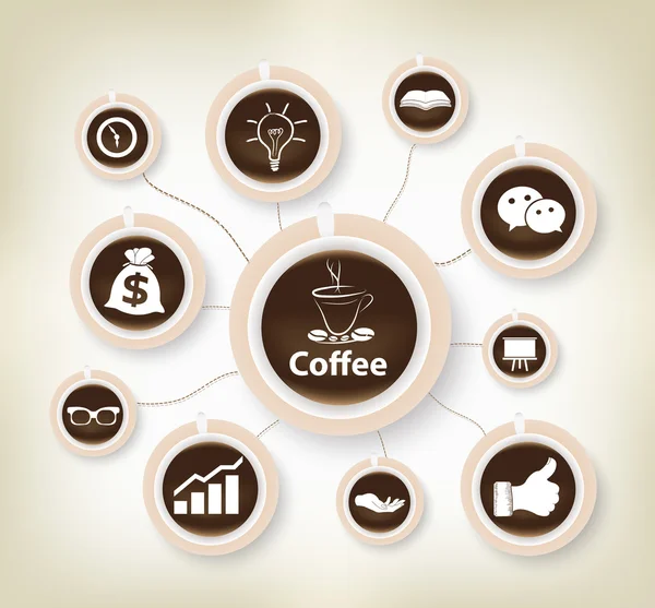 图表咖啡设计背景 — 图库矢量图片