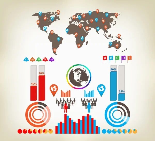 Infographic prvky designu — Stockový vektor